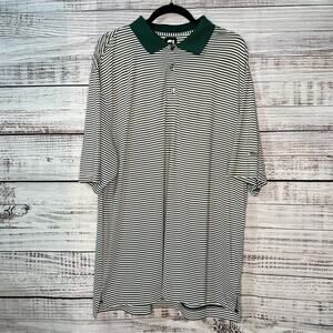 FootJoy XL Green White Striped Polo Short Sleeve Desert Hill Golf Club